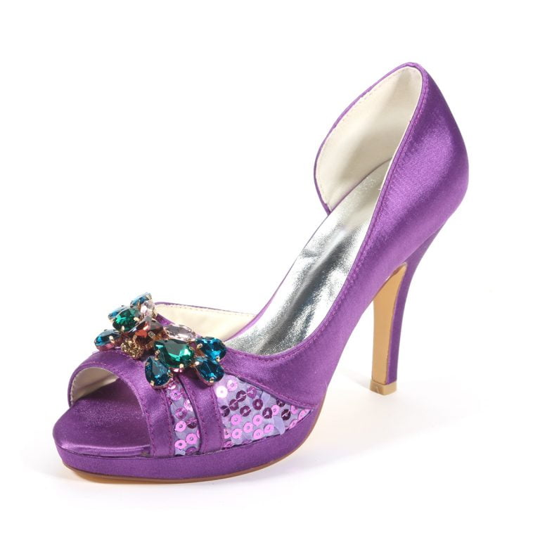 Purple Satin Shoes Uk
