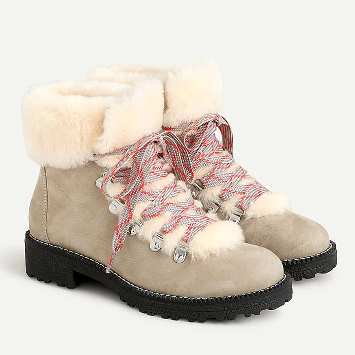 Sheepskin Lined Leather Boots